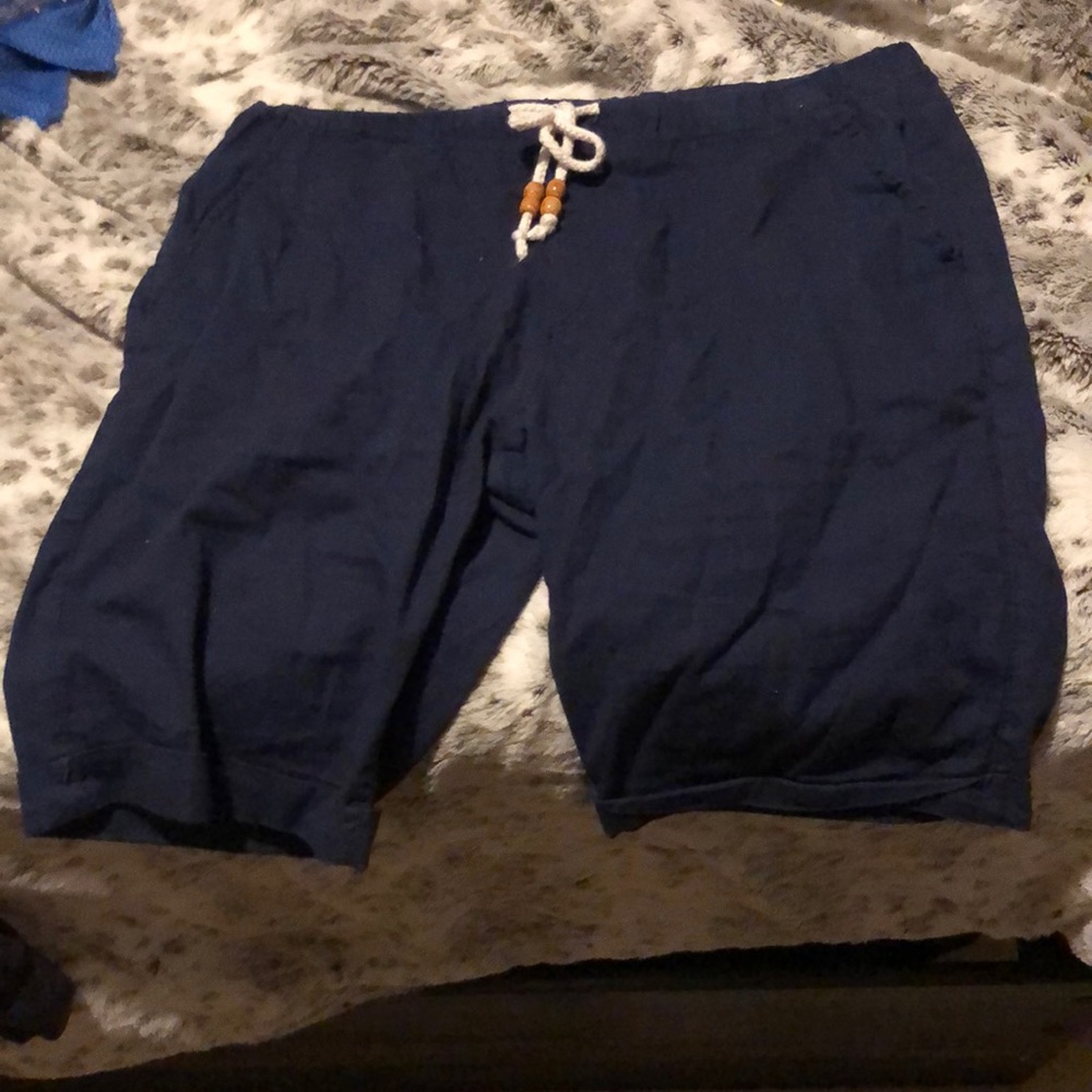 blue and white dress shorts